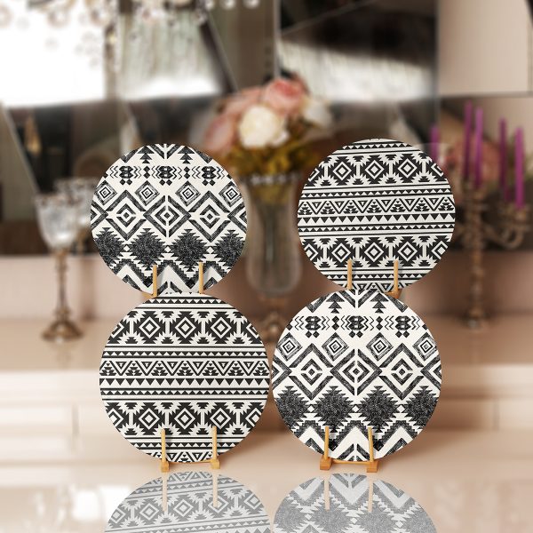 - Supla4lu-Set357-Gorsel1 - Realhomes  4'lü Kurumuş Tropik Yaprak Tasarımlı Dijital Baskılı Modern Süet Kırlent Kılıfı Seti Realhomes