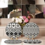 4'lü Özel Tasarım İskandinav Motifli Servis Altlığı & Supla Realhomes