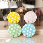 4'lü Renkli Zemin Papatya Tasarımlı Servis Altlığı & Supla Realhomes