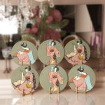 - Supla6li-Set106-Gorsel1 - Realhomes 6'lı Yosun Yeşili Zeminli Etnik Figürlü Servis Altlığı & Supla Realhomes