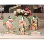 - Supla6li-Set106-Gorsel2 - Realhomes 6'lı Yosun Yeşili Zeminli Etnik Figürlü Servis Altlığı & Supla Realhomes