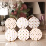 - Supla6li-Set11-Gorsel1 - Realhomes 6'lı Pembe Çizgili Gold Detaylı Aşk Temalı Servis Altlığı & Supla Realhomes