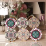 - Supla6li-Set114-Gorsel1 - Realhomes 6'lı Çiçek Mandala Tasarımlı Servis Altlığı & Supla Realhomes