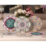 - Supla6li-Set114-Gorsel2 - Realhomes 6'lı Çiçek Mandala Tasarımlı Servis Altlığı & Supla Realhomes