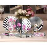 - Supla6li-Set116-Gorsel2 - Realhomes 6'lı Zigzag Zeminli Gül Motifli Servis Altlığı & Supla Realhomes