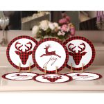 - Supla6li-Set126-Gorsel2 - Realhomes 6'lı Ekose Zemin Geyik Tasarımlı Servis Altlığı & Supla Realhomes