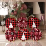 - Supla6li-Set127-Gorsel1 - Realhomes  6'lı Ekose Temalı Mery Christmas Tasarımlı Servis Altlığı & Supla Realhomes