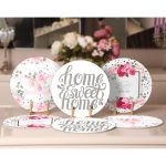 - Supla6li-Set144-Gorsel2 - Realhomes 6'lı A True Love Story Never Ends & Home Sweet Home Tasarımlı Servis Altlığı & Supla Realhomes