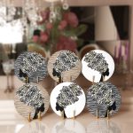 - Supla6li-Set147-Gorsel1 - Realhomes 6'lı Dalgalı Kafalı Siyahi Kadın Tasarımlı Servis Altlığı & Supla Realhomes