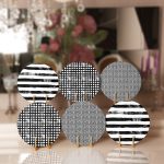 - Supla6li-Set160-Gorsel1 - Realhomes 6'lı Siyah Beyaz Geometrik Çizim Temalı Servis Altlığı & Supla Realhomes