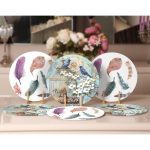 - Supla6li-Set17-Gorsel2 - Realhomes 6'lı Renkli Tüy & Kuş Motifli Servis Altlığı & Supla Realhomes