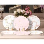 6'lı Pembe Temalı Mermer Zeminli Servis Altlığı & Supla Realhomes