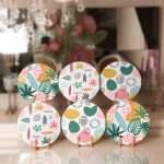 - Supla6li-Set176-Gorsel1 - Realhomes 6'lı Tropik Yaprak Pastel Çizimler Servis Altlığı & Supla Realhomes