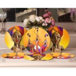 6'lı Afrika Kadın Temalı Servis Altlığı & Supla Realhomes