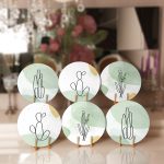 - Supla6li-Set193-Gorsel1 - Realhomes 6'lı Soyut Renkli Kaktüs Desenli Servis Altlığı & Supla Realhomes