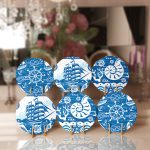 6'lı Mavi Denizci Temalı Özel Tasarım Servis Altlığı & Supla Realhomes