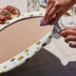 6'lı Beyaz Zeminli Altın Varaklı Çizimler Servis Altlığı & Supla Realhomes