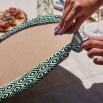 6'lı Koyu Yeşil Geometrik Çizimli Özel Tasarımlı Servis Altlığı & Supla Realhomes