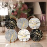 - Supla6li-Set218-Gorsel1 - Realhomes 6'lı Siyah & Gri & Beyaz Mermer Tasarımlı Servis Altlığı & Supla Realhomes