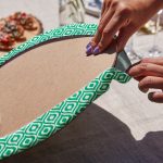 6'lı Yeşil Geometrik Çizimli Özel Tasarım Servis Altlığı & Supla Realhomes