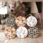 6'lı Rengarenk Çiçekler Özel Tasarımlı Servis Altlığı & Supla Realhomes