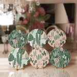 - Supla6li-Set230-Gorsel1 - Realhomes 6'lı Soyut Tropik Yaprak Tasarımlı Servis Altlığı & Supla Realhomes