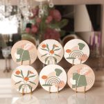 - Supla6li-Set244-Gorsel1 - Realhomes 6'lı Krem Renkli Yaprak Tasarımlı Servis Altlığı & Supla Realhomes