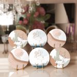 6'lı Renkli Zemin Üzerinde Onedraw Çizimli Servis Altlığı & Supla Realhomes