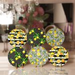 - Supla6li-Set25-Gorsel1 - Realhomes 6'lı Siyah Beyaz Geometrik Çizimli Limon Temalı Servis Altlığı & Supla Realhomes