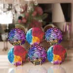 6'lı Renkli Uzakdoğu Etnik Figürlü Servis Altlığı & Supla Realhomes