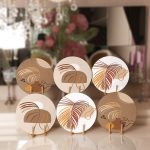 6'lı Kahverenkli İnce Dal Tasarımlı Servis Altlığı & Supla Realhomes