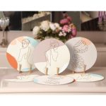 - Supla6li-Set273-Gorsel2 - Realhomes 6'lı Renkli Szemin Kadın Silüeti Özel Tasarım Servis Altlığı & Supla Realhomes