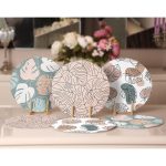 - Supla6li-Set274-Gorsel2 - Realhomes 6'lı Renkli Zemin Yaprak Çizimli Özel Tasarım Servis Altlığı & Supla Realhomes