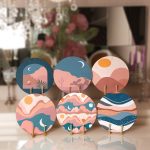 6'lı Ay & Dağ Tasarımlı Gece Tasarımlı Servis Altlığı & Supla Realhomes