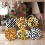 6'lı Renkli Zebra Desen Tasarımlı Servis Altlığı & Supla Realhomes