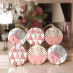 6'lı Pembe & Mermer Desen Tasarımlı Servis Altlığı & Supla Realhomes