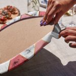 6'lı Pembe & Mermer Desen Tasarımlı Servis Altlığı & Supla Realhomes