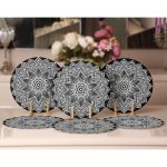 - Supla6li-Set292-Gorsel2 - Realhomes 6'lı Siyah Beyaz Mandala Özel Tasarım Servis Altlığı & Supla Realhomes