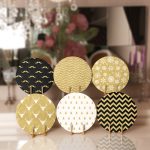 6'lı Altın Varaklı Yılbaşı Temalı Servis Altlığı & Supla Realhomes