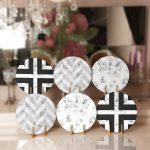 6'lı Mermer Zeminli Geometrik Şekiller Servis Altlığı & Supla Realhomes