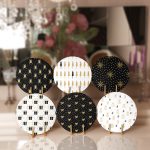 - Supla6li-Set301-Gorsel1 - Realhomes 6'lı Gold Detaylı Siyah Beyaz Yılbaşı Temalı Servis Altlığı & Supla Realhomes