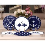 - Supla6li-Set302-Gorsel2 - Realhomes 6'lı Lacivert Denizci Tasarımlı Servis Altlığı & Supla Realhomes