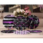 - Supla6li-Set304-Gorsel2 - Realhomes 6'lı Açık Mor Renkli Özel Tasarım Çizimli Servis Altlığı & Supla Realhomes