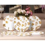 - Supla6li-Set31-Gorsel2 - Realhomes 6'lı Altın Varaklı Yaprak Özel Tasarım Servis Altlığı & Supla Realhomes