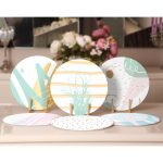 6'lı Soft Renkli Özel Tasarım Servis Altlığı & Supla Realhomes