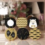 6'lı Altın Varaklı Yılbaşı Temalı Servis Altlığı & Supla Realhomes