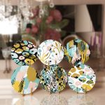 6'lı Renkli Sarmaşık Desen Tasrımlı Servis Altlığı & Supla Realhomes