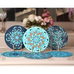 - Supla6li-Set328-Gorsel2 - Realhomes 6'lı Mavi Tonlarında Mandala Tasarımlı Servis Altlığı & Supla Realhomes