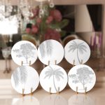 - Supla6li-Set333-Gorsel1 - Realhomes 6'lı Beyaz Zeminde Gri Palmiya Ağaç Tasarımlı Servis Altlığı & Supla Realhomes