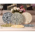 6'lı Renkli Zebra Desen Tasarımlı Servis Altlığı & Supla Realhomes